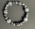 Snowflake Obsidian Bracelet — Graduated Rounds