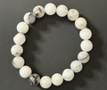 White Jade w/ Black Inclusions Bracelet